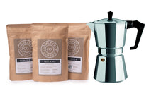 Load image into Gallery viewer, Artisan Ground Coffee &amp; Stove Top Gift Pack
